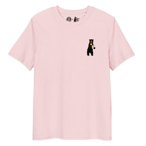 unisex organic cotton t shirt cotton pink front 671014b456165